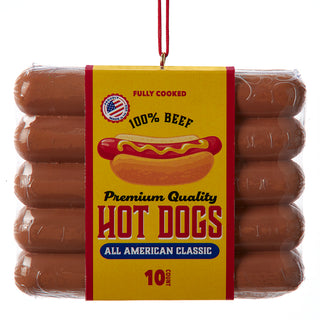 3.375 Resin Hot Dog Package Ornament J8862
