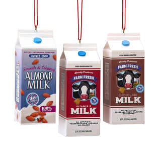 Christmas Food and Drinks Milk Carton Ornament Set J9236 Food Gourmet