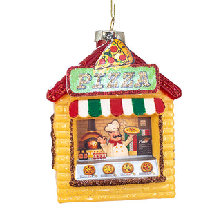 Kurt Adler Glass Pizza Store Chef Ornament J9278 Food Glamour