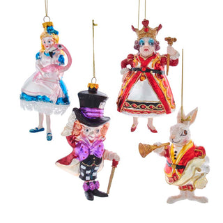 Noble Gems™ Alice In Wonderland Glass Ornaments, 4-Piece Box Set NB1598