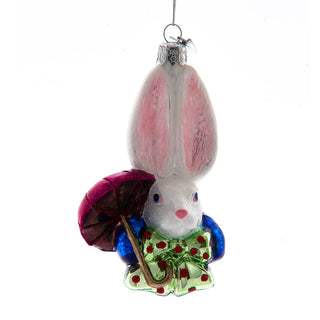 Noble Gems™ Glass White Rabbit Head Ornament NB1853R Alice in Wonderland