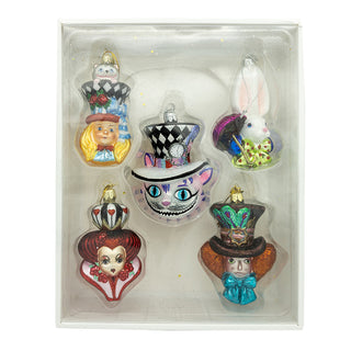 Kurt Adler Noble Gems™ Glass Alice Characters Ornaments, 5-Piece Set NB1853SET