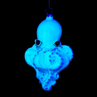 Luminosity Glow In the Dark Glass Octopus Ornament T3733