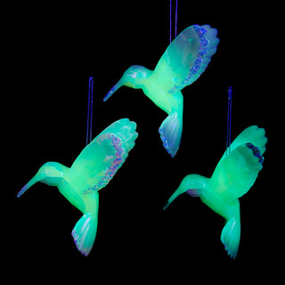 Luminosity Glow In the Dark Hummingbird Ornament Set T3755