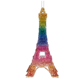 Bedazzled Eiffel Tower With Rainbow Rhinestones Ornament T3774