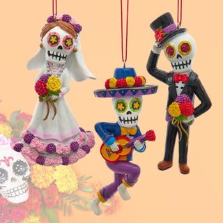 Day Of The Dead Skeleton Ornaments J8835