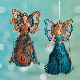 Teal & Gold Fairy Queen Ornament Set E0915 Magical Woods
