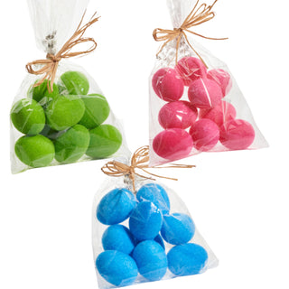 2.5" Bag of Blue Green, Pink or Iridescent Shimmer Flocked Easter Eggs 4516172