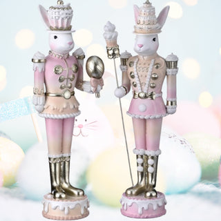 12" Pink Easter Nutcracker Soldier Bunny Cupcake Hat & Cake Hat Set MT26146