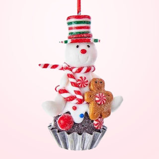 Gingerbread Santa Snowman Cupcake Ornament D3166 Sweet Shoppe