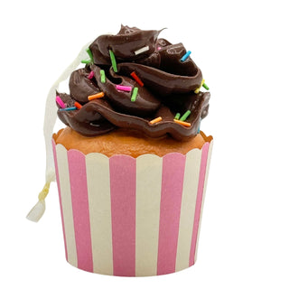Sprinkled Cupcake Ornament with Striped Whimiscal Paper D4088 Sweet Shoppe Sugar