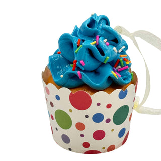 Sprinkled Cupcake Ornament with Striped Whimiscal Paper D4088 Sweet Shoppe Sugar