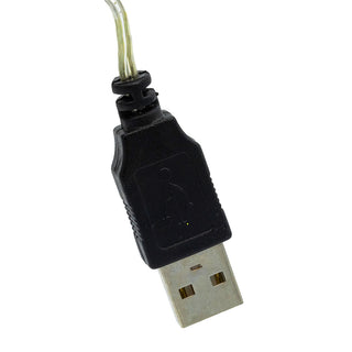 Glass USB Warm White LED Fairy Light Santa Head Ornament USB0518