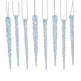 Icicle Ornaments, Garland & Lights