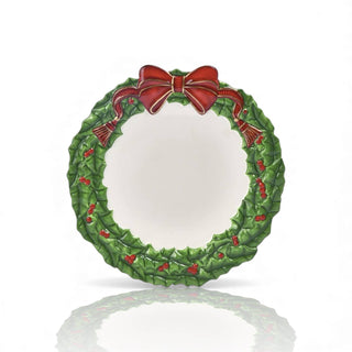 City Streets 8in Green Wreath Plate