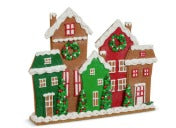 PRE-ORDER 16.5" Traditional Tabletop Gingerbread Flat Village 4516442