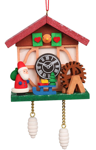 Christian Ulbricht Ornament -Cuckoo Clock Santa 10-0566