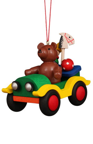 Christian Ulbricht Ornament Car with Teddy Bear 10-0937