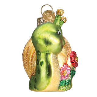 Smiley Snail Glass Ornament 12644