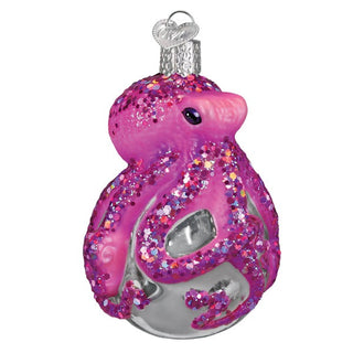 Pre-Order Shimmering Pink Octopus Ornament 12744