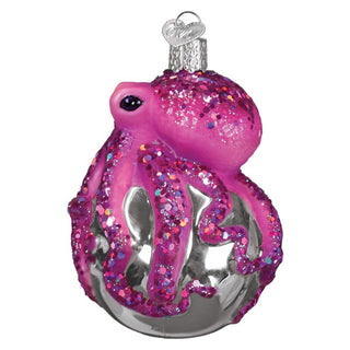 Pre-Order Shimmering Pink Octopus Ornament 12744