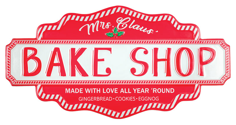 Mrs Claus BAKE SHOP Metal Sign