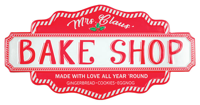 Mrs Claus BAKE SHOP Metal Sign