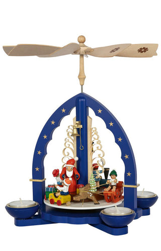 Richard Glaesser Pyramid - Colorful Santa with children scene 16076