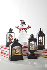 PRE-ORDER Raz 12" Lighted Snowman with Silver Swirling Glitter 4519206