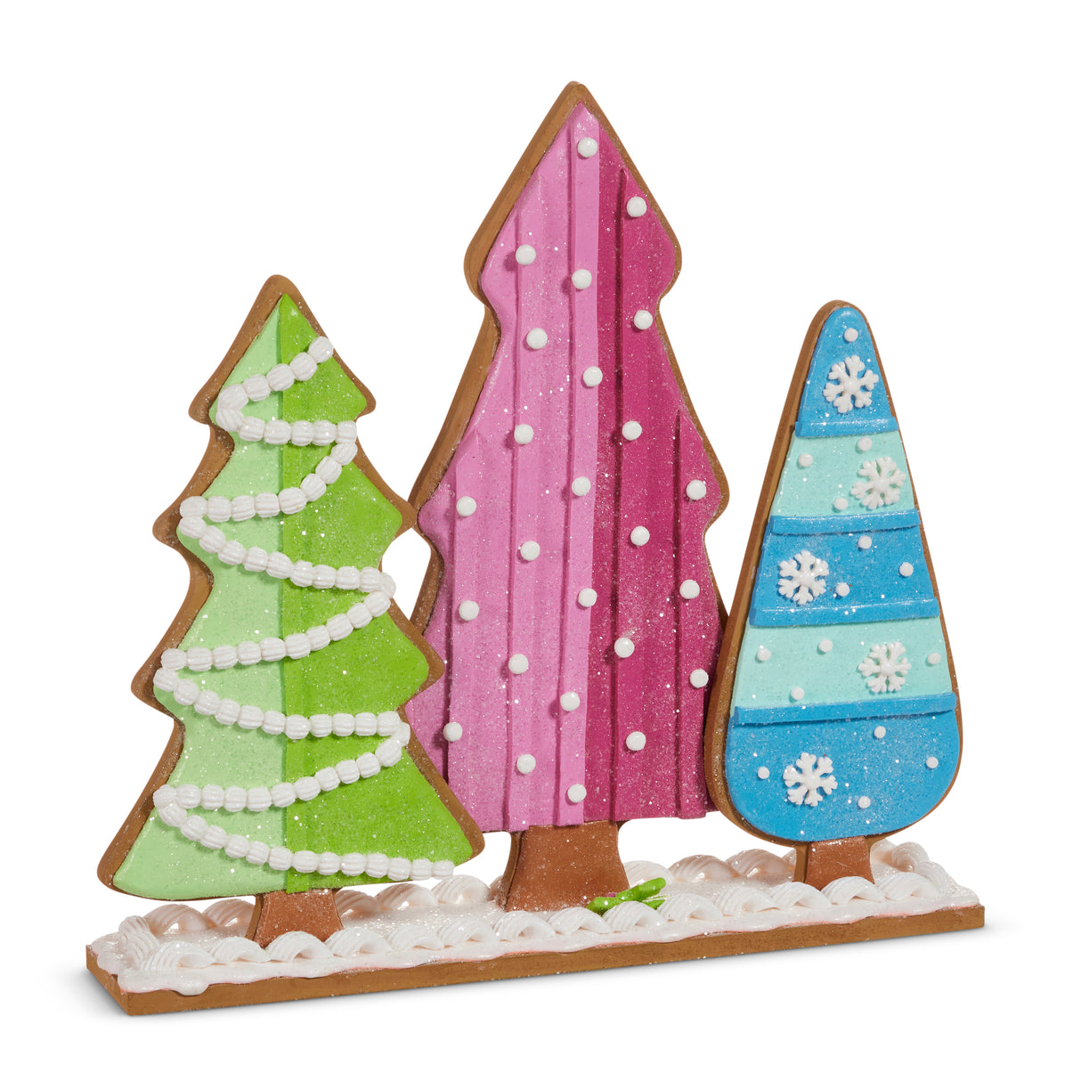 PRE-ORDER  Raz 14" Vivid Jolly Gingerbread Trees Tabletop 4516591