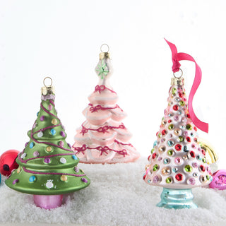 Pastel Blushing Coquette Tree Ornament Set with Bows 4553168