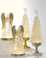 PRE-ORDER Raz 12.75" Lighted Swirling Glitter Water Angel 4540534