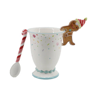 December Diamonds Hot Cocoa Mug Cup w/Gingerbread Man 29-29748