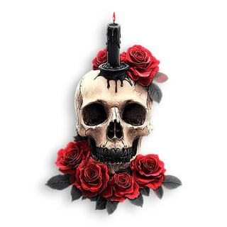 Wedding Skull LED Candle