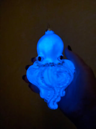 Luminosity Glow In the Dark Glass Octopus Ornament T3733