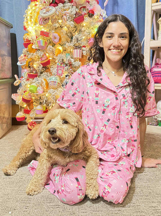 Christmas Pajama Lounge Pant Set - Pink Nutcracker