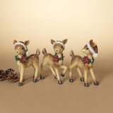 PRE-ORDER Gerson 8"H Resin Holiday Deer Figurine Set 2534730