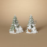 Pre-Order Gerson 7.7" Winter Holidays  Lying Deer with Forest Critters & Christmas Tree Set 2692460