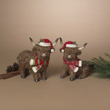 Pre-Order 9.4" Resin Santa Hat Highland Cow Set 2794910