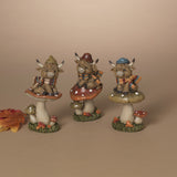 Pre-Order Gerson Resin Highland Cows on Mushrooms Happy Harvest Fall Set