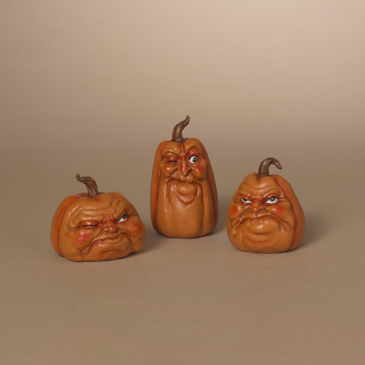 Pre-Order Gerson 4" Resin Harvest Pumpkin Head Set 2797140