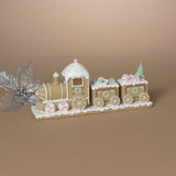 PRE-ORDER Gerson 11.61"L Resin Holiday Pastel Gingerbread Train 2799310