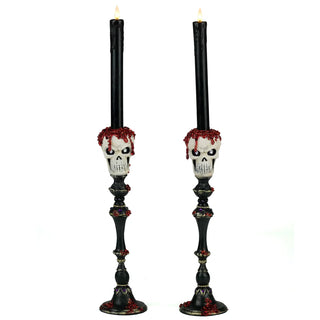 Pre-Order Skull Candlesticks Set of 2  28-628312