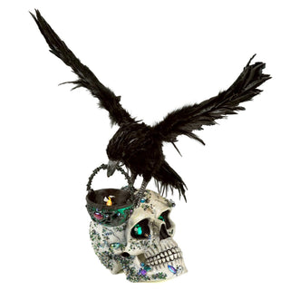 Pre-Order Watchful Crow with Tea Light Lantern 28-628328