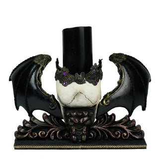 Pre-Order Winged Skull Pillar Candle Holder 28-628368