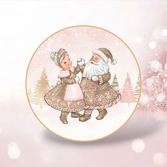 PRE-ORDER December Diamonds 10in Gingerbread Dancing Santa Plate 29-30391