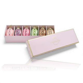Pre-Order Set / 6 Pink Boxed Macaron Ornament Set 29-30604