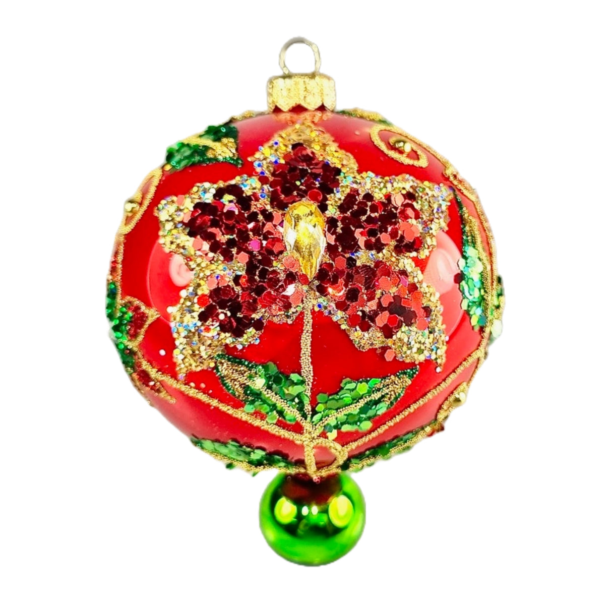 5" Christmas Colors Ornament by HeARTfully Yours - Option 1