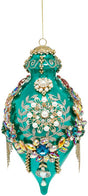 King's Jewel Fancy Finial Ornament Teal