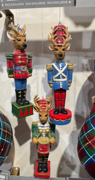 Raz Anthropomorphic Deer Nutcracker Ornament Set 4607031